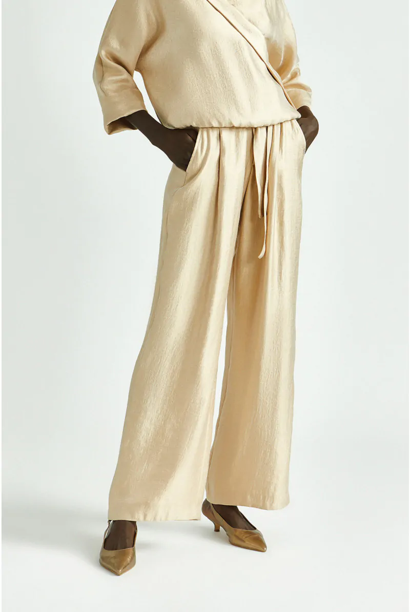 xandres Pantalon brillant à pli marqué 14366-02-8370