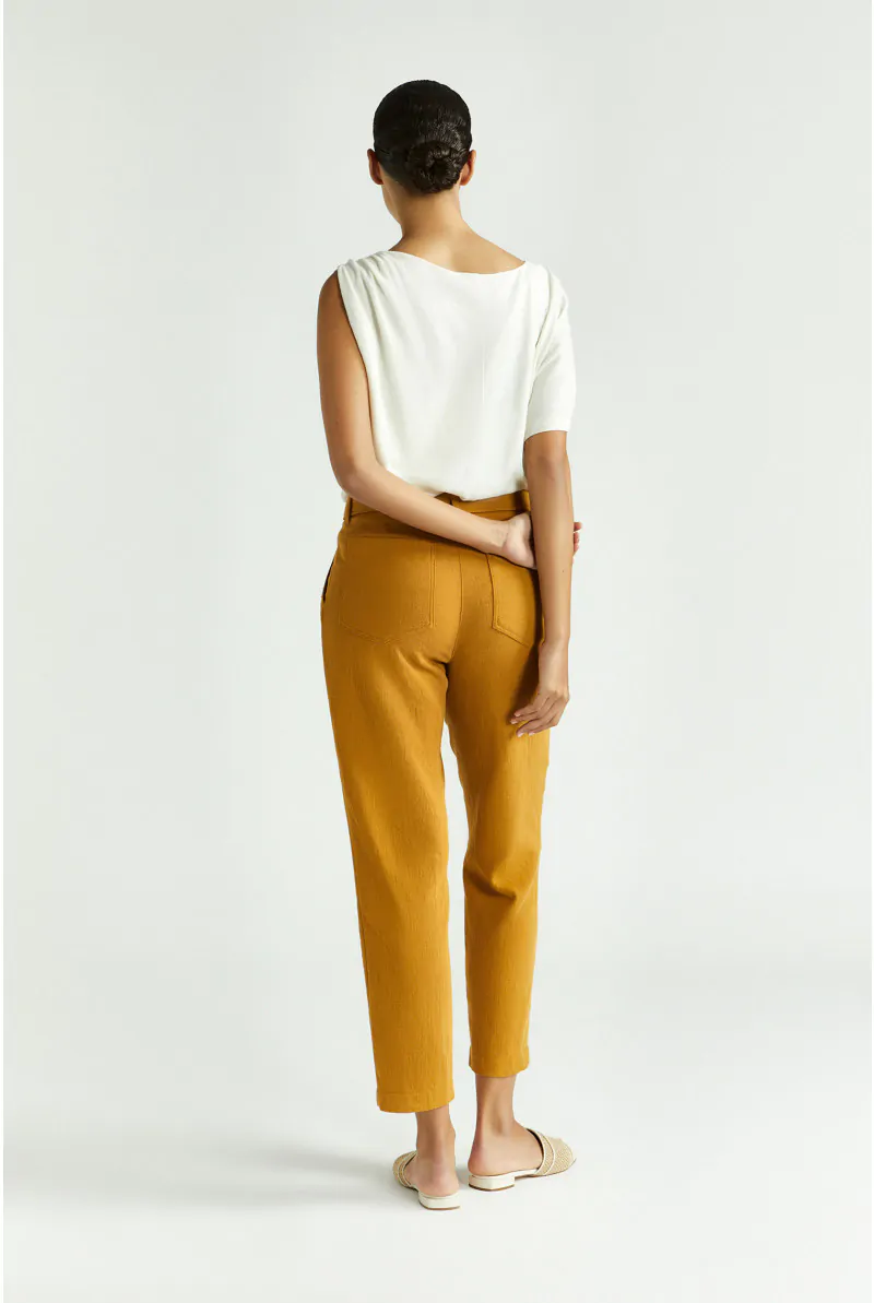 Xandres Pantalon Carotte à L’aspect Lin 14441-01-2700