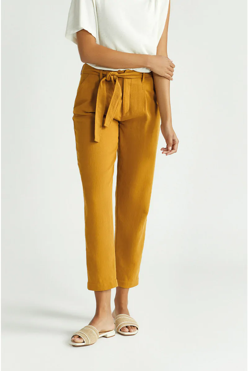 xandres Pantalon carotte à l’aspect lin 14441-01-2700