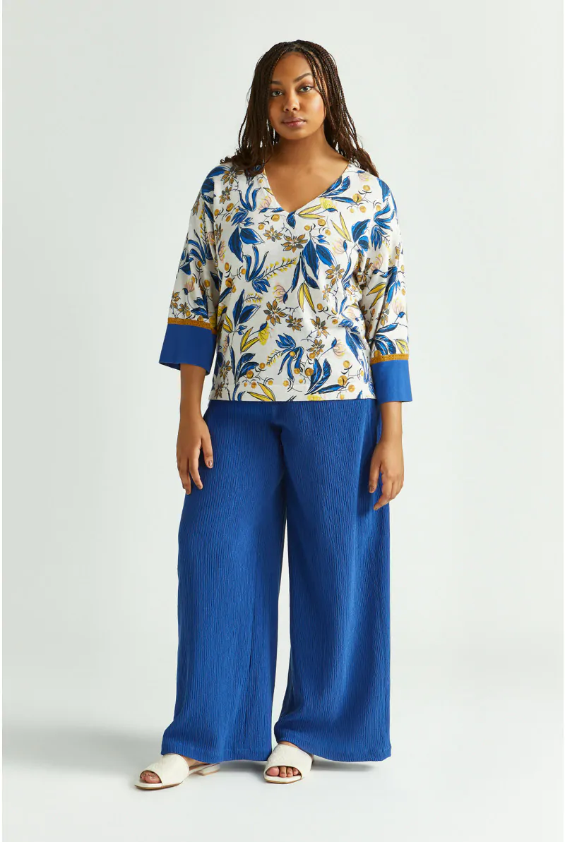 Xandres Pantalon Droit En Tissu Fripé 61110-14-5160