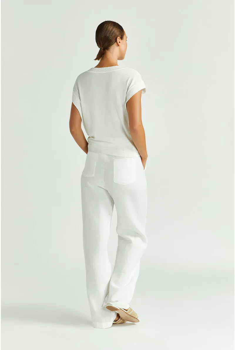 Xandres Pantalon En Lin à Jambes Droites 14333-03-0160