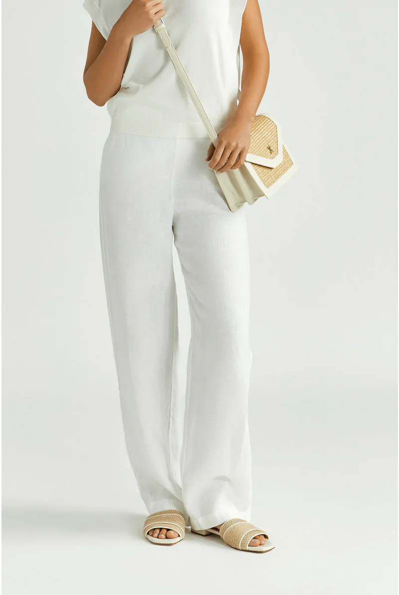 xandres Pantalon en lin à jambes droites 14333-03-0160