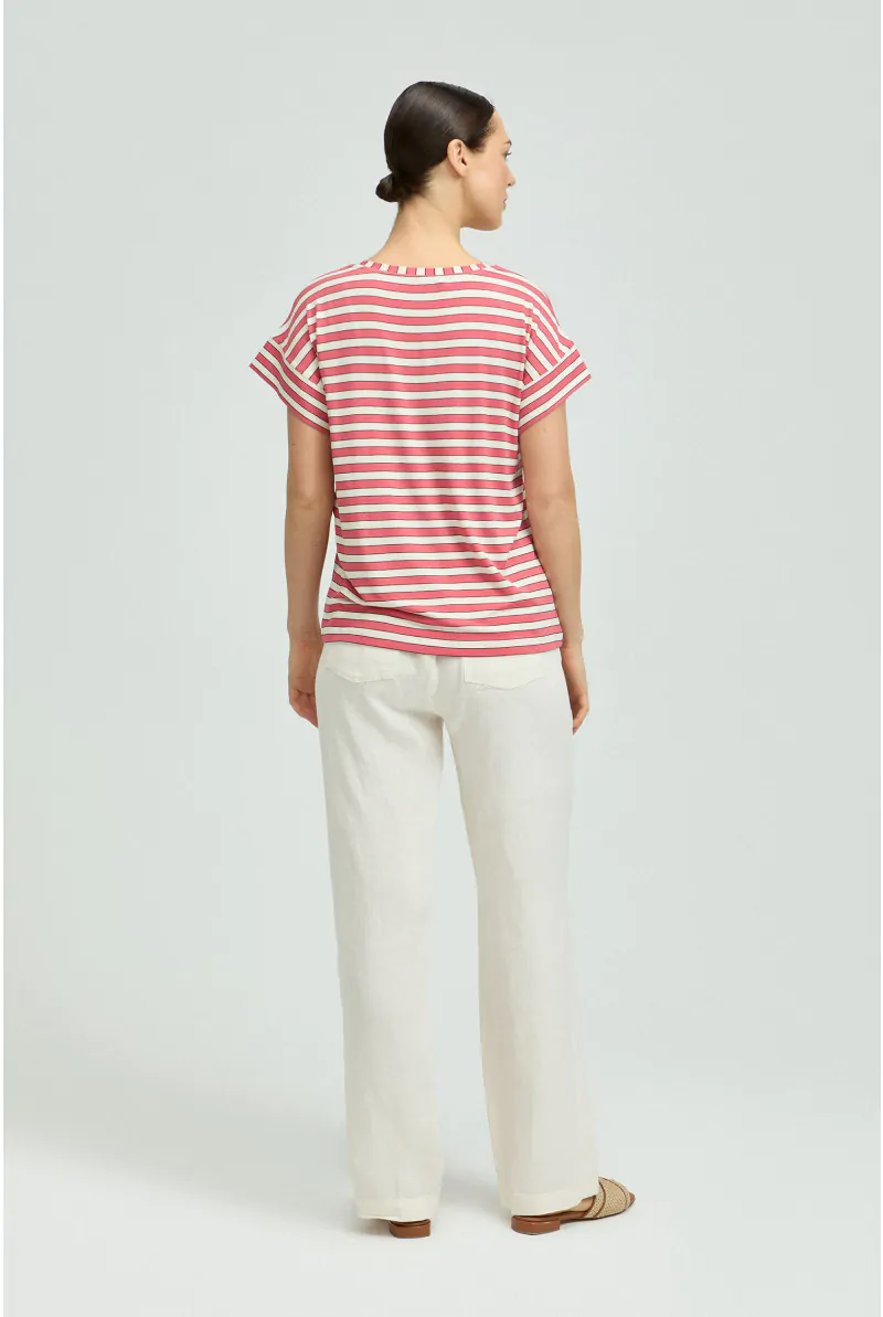 Xandres Pantalon En Lin à Jambes Droites 14333-03-0620