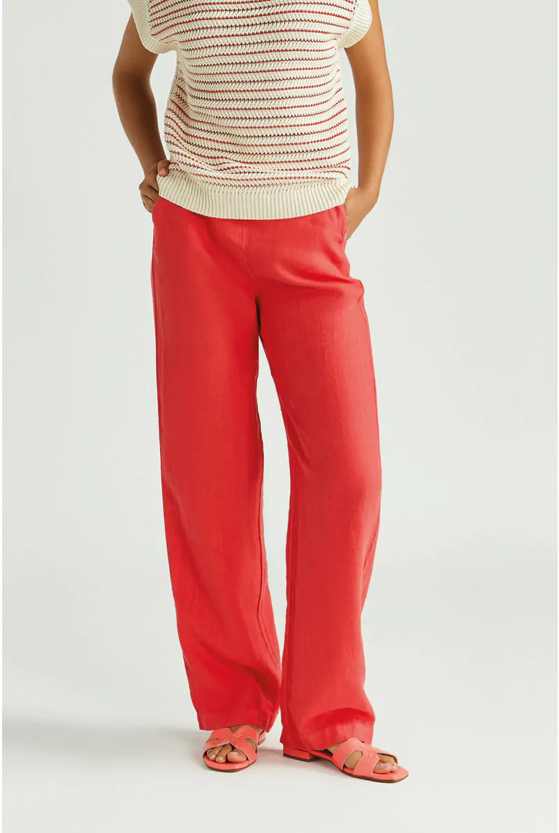 xandres Pantalon en lin à jambes droites 14333-03-2690