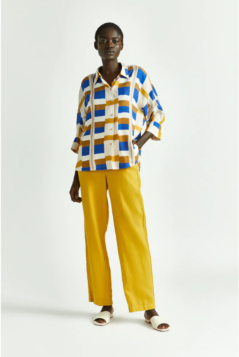 Xandres Pantalon En Lin à Jambes Droites 14333-03-2700