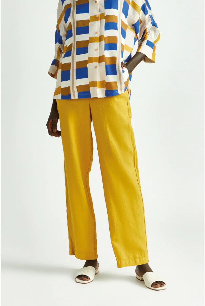 xandres Pantalon en lin à jambes droites 14333-03-2700