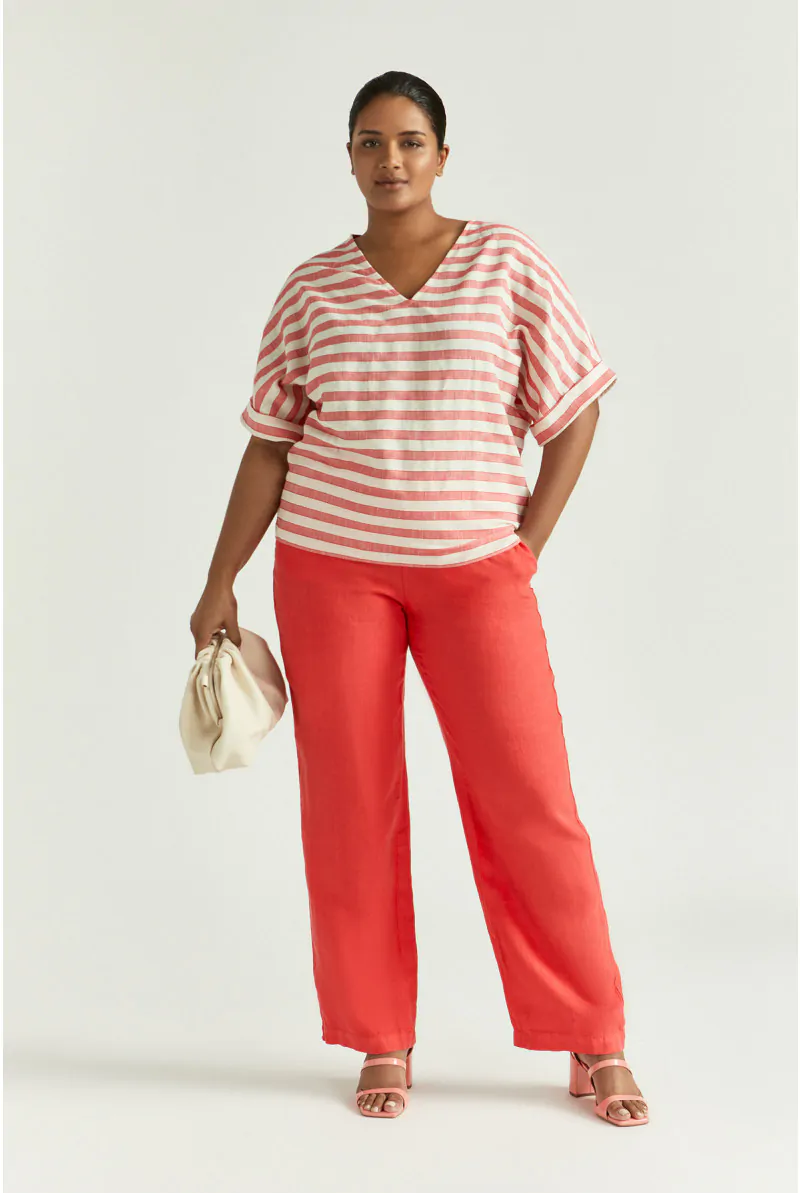 Xandres Pantalon En Lin à Jambes Droites 81993-02-2690