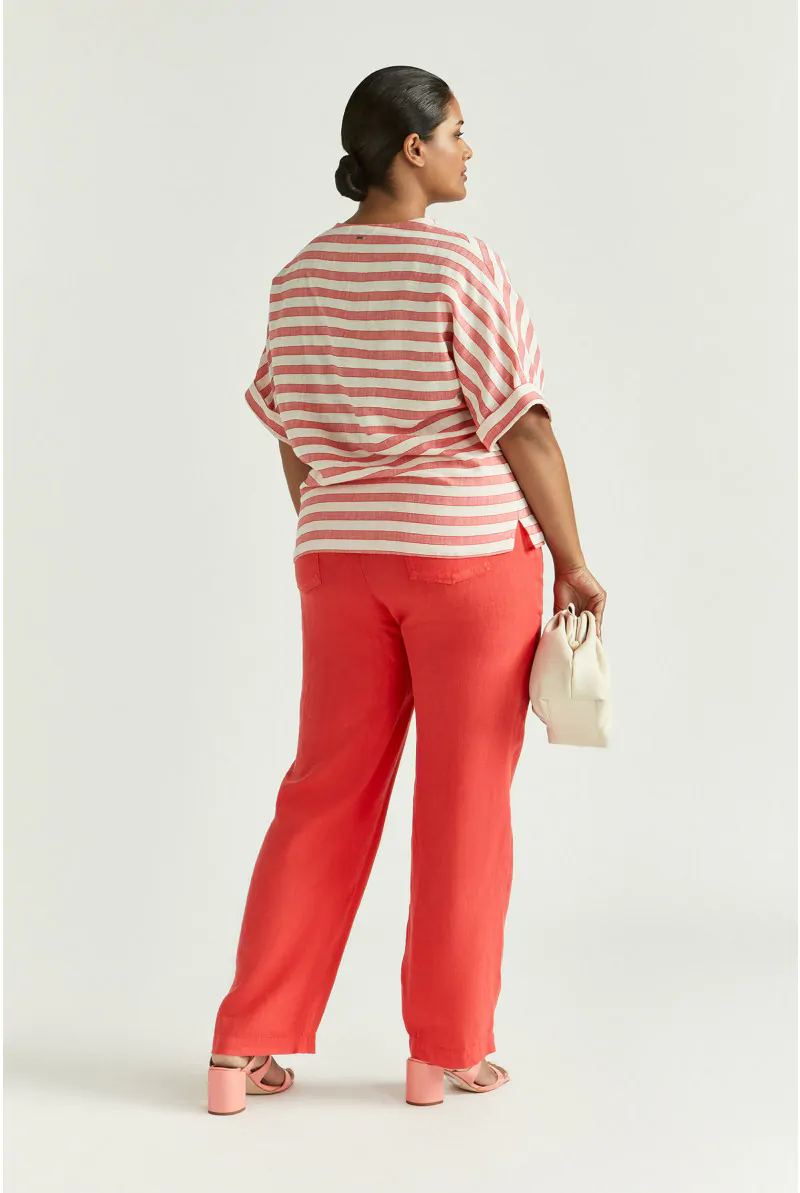 Xandres Pantalon En Lin à Jambes Droites 81993-02-2690