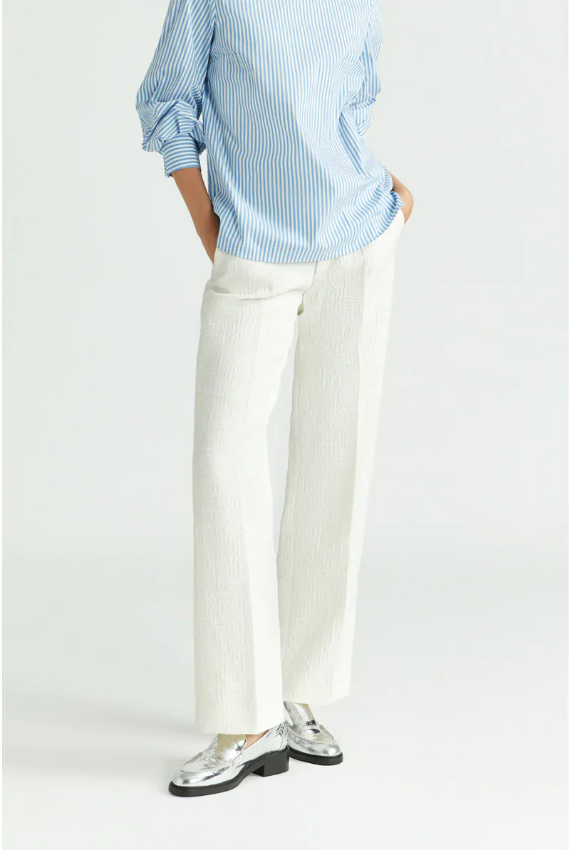 xandres Pantalon en seersucker structuré 14298-04-1846
