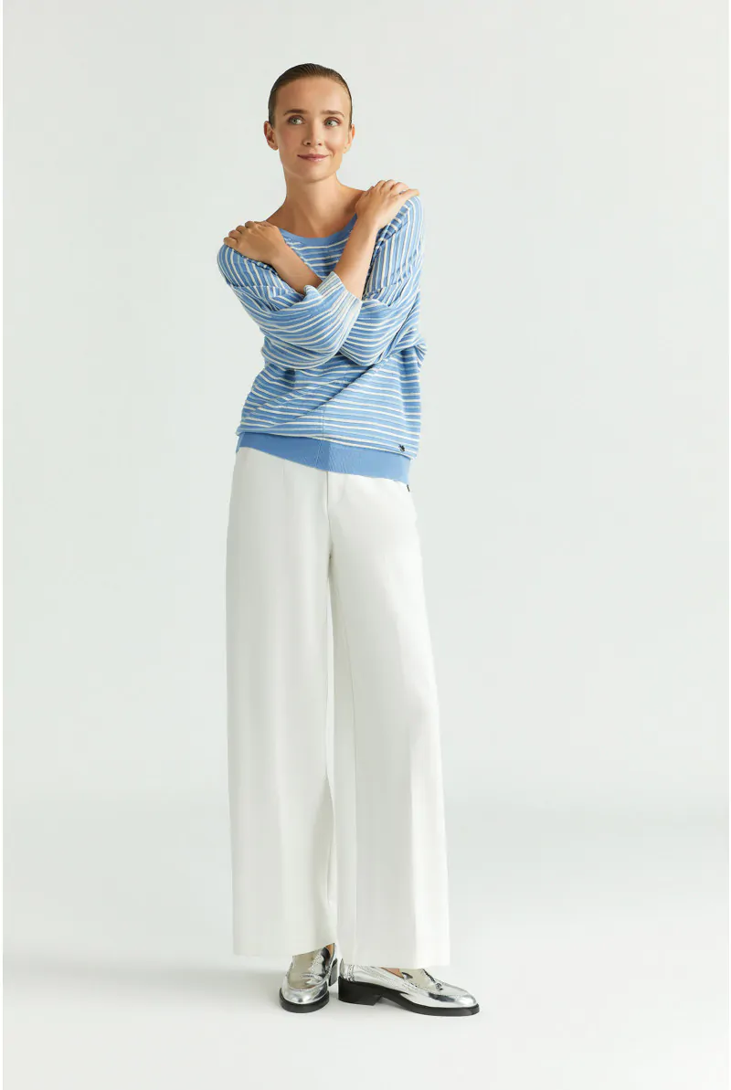 Xandres Pantalon Extensible à Jambes Larges 14290-12-1841