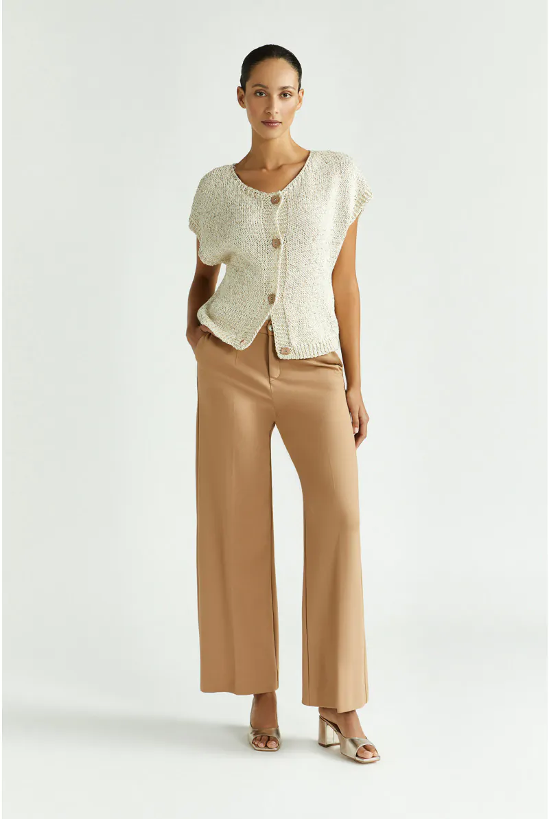 Xandres Pantalon Extensible à Jambes Larges 14290-12-8371