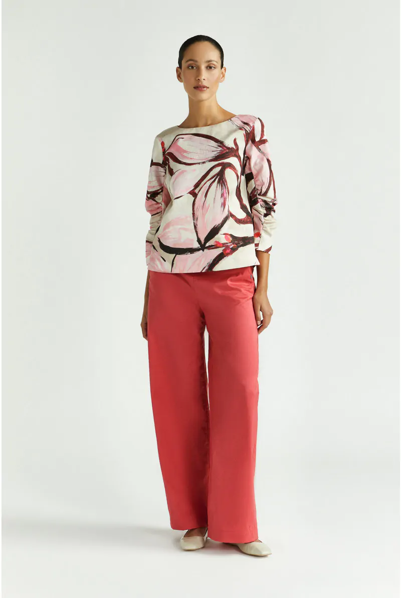 Xandres Pantalon Froissé à Jambes Larges 61150-02-2490