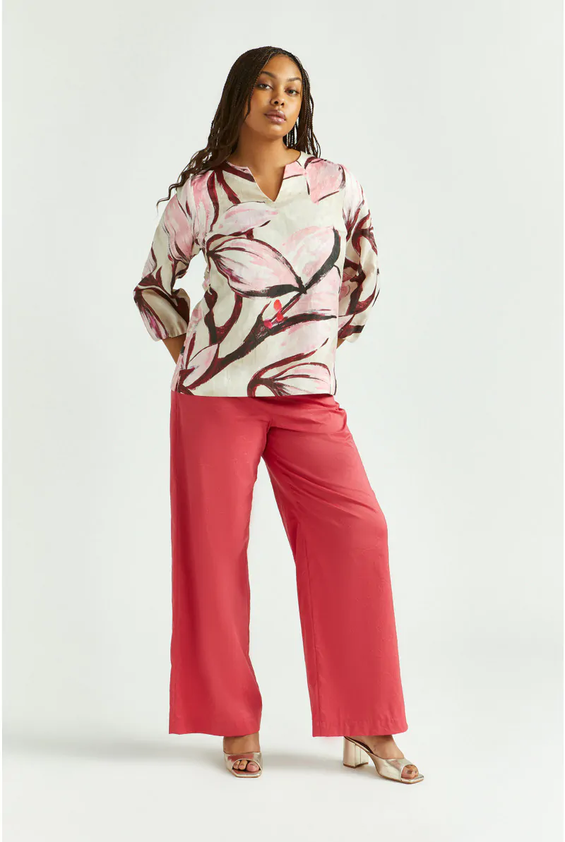 Xandres Pantalon Froissé à Jambes Larges 61150-02-2490