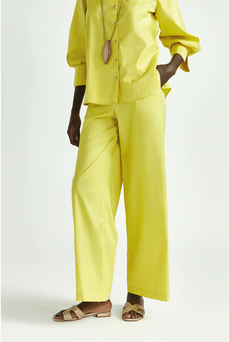 xandres Pantalon froissé à jambes larges 61150-02-6590