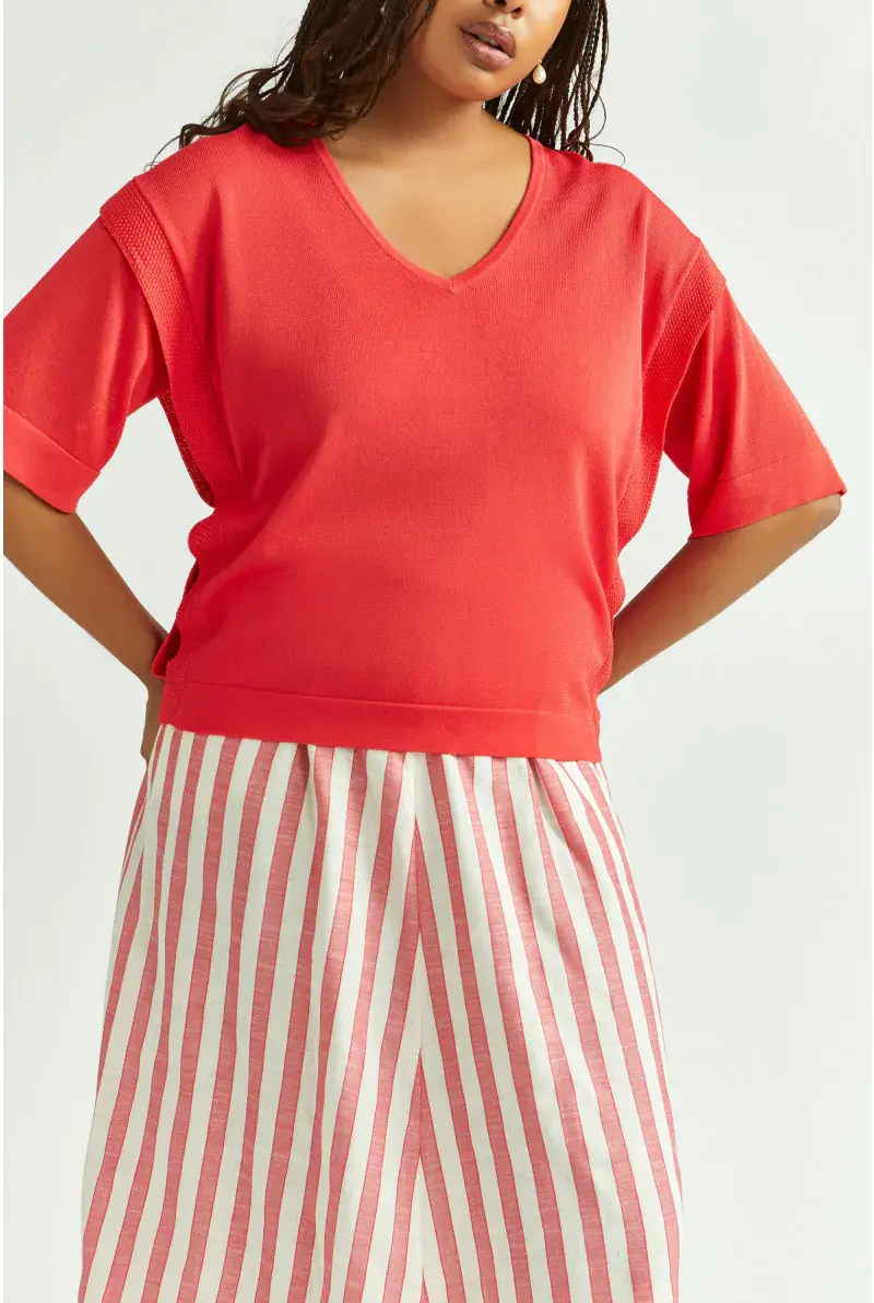 xandres Petit pull multicouche à manches courtes 29327-01-2690