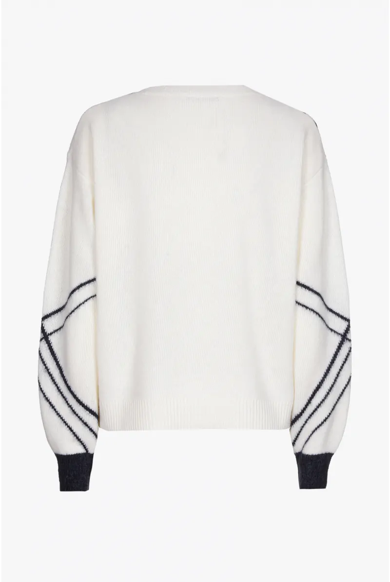 Xandres Pull à Carreaux Confectionné Avec Un Mélange De Laines D’été 29247-01-1846