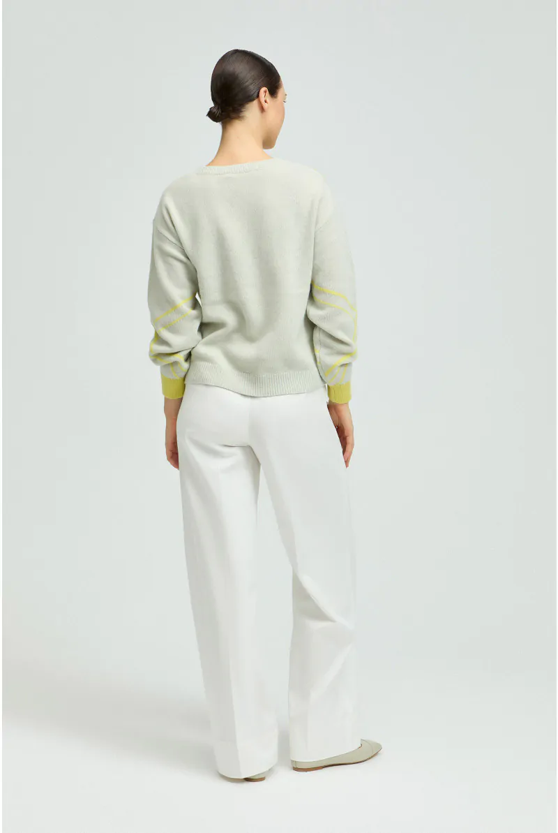 Xandres Pull à Carreaux Confectionné Avec Un Mélange De Laines D’été 29247-01-3496