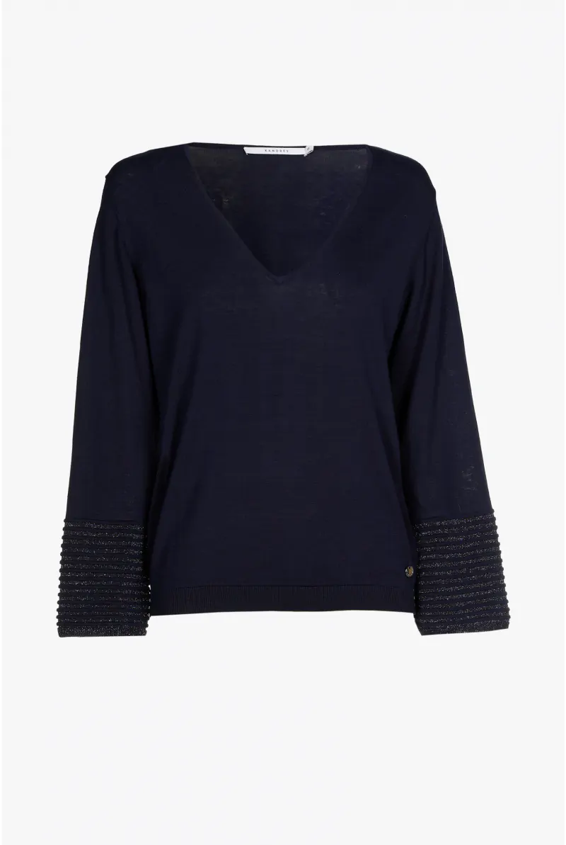 xandres Pull d’été en soie et en lurex 29238-01-8805