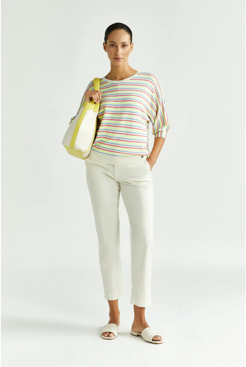 Xandres Pull Rayé à Manches Bouffantes 29026-02-1845