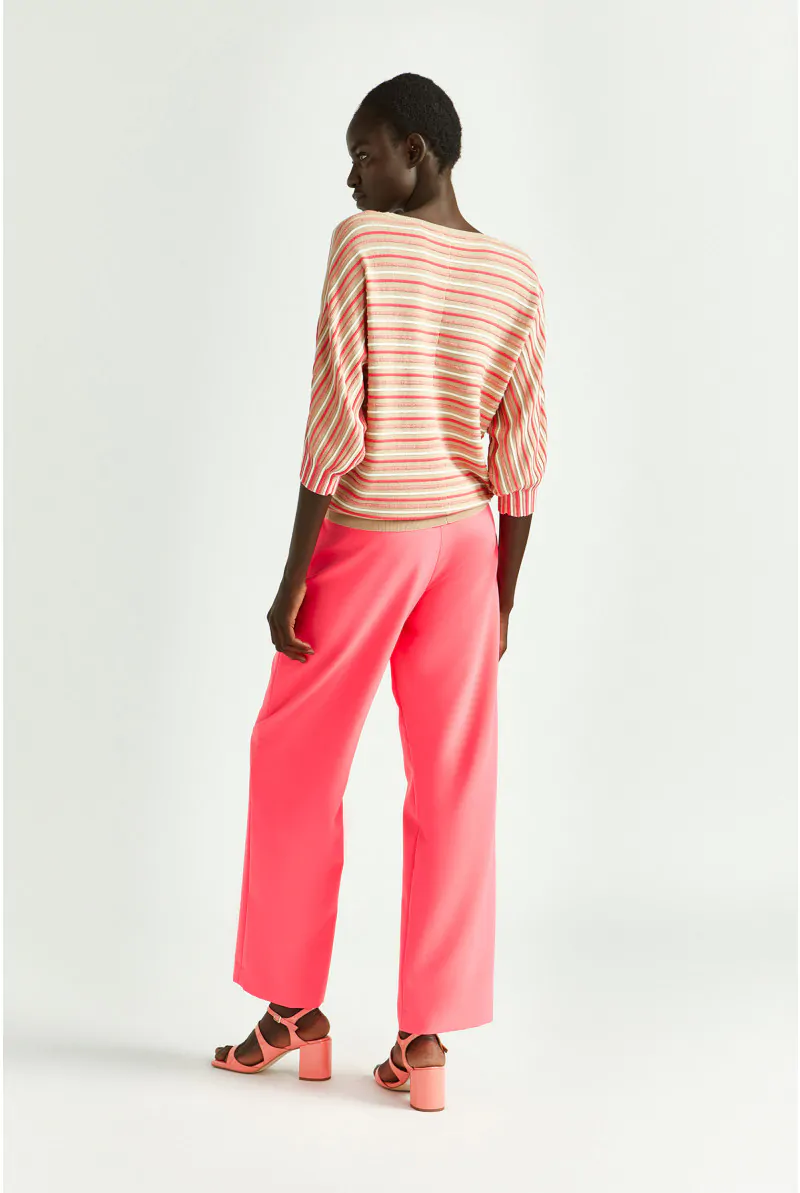 Xandres Pull Rayé à Manches Bouffantes 29026-02-8375