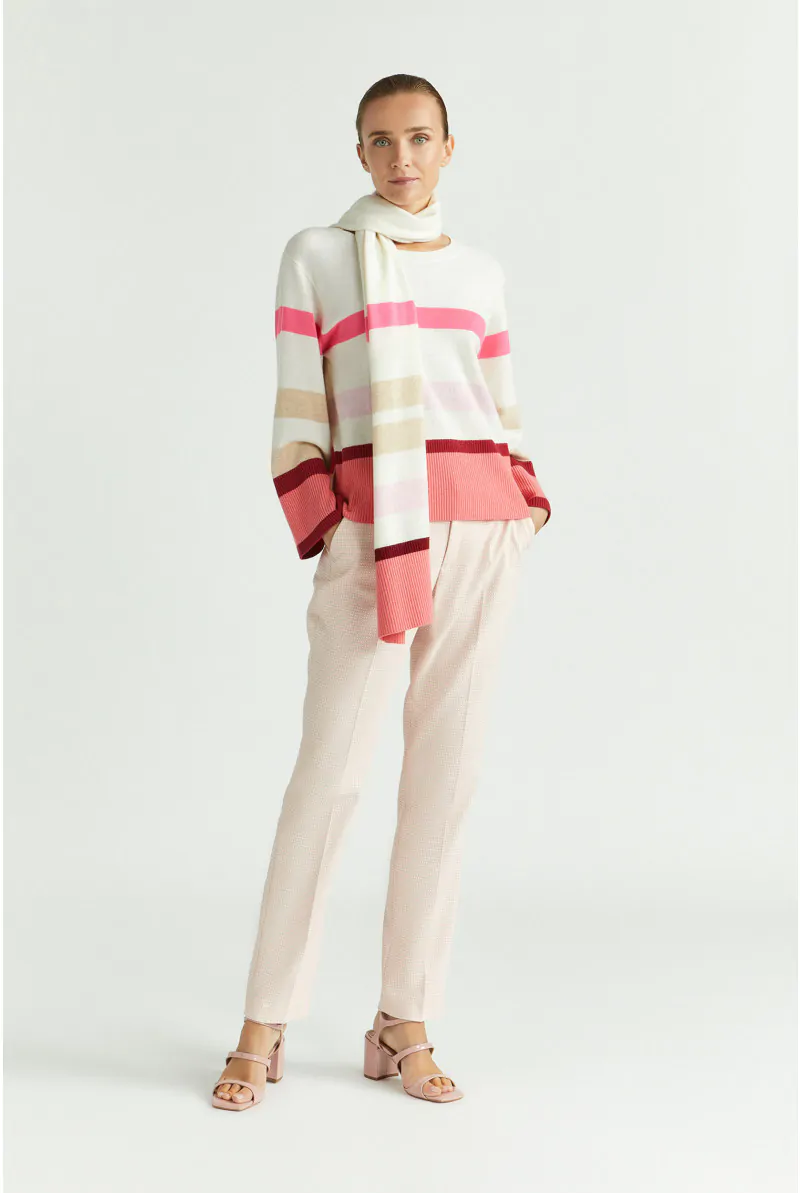 Xandres Pull Rayé En Mélange De Laines D’été 29241-01-5116