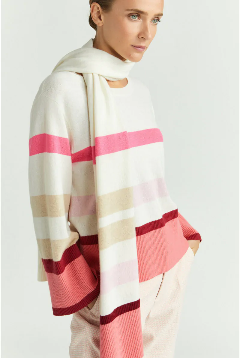 xandres Pull rayé en mélange de laines d’été 29241-01-5116