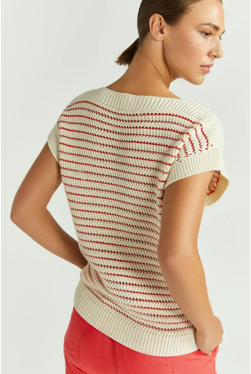 Xandres Pull Sans Manches En Grosse Maille 29322-01-2695