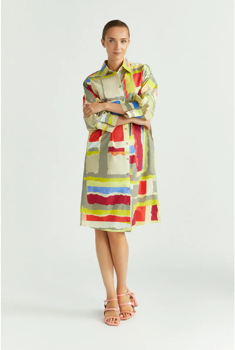 xandres Robe-chemise en tissu froissé 14384-02-9996