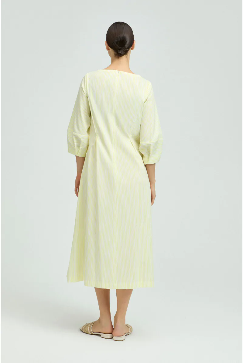 Xandres Robe En Coton Avec Détails Plissés 14400-01-7875