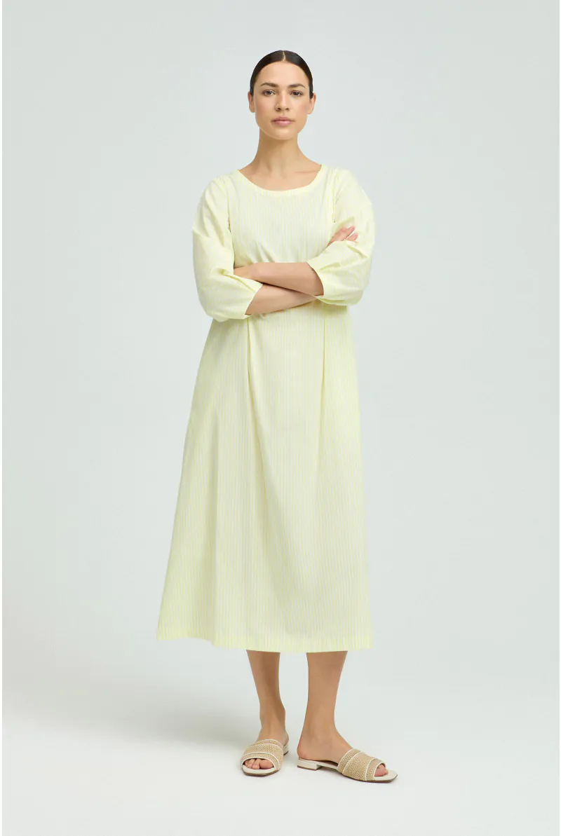 xandres Robe en coton avec détails plissés 14400-01-7875