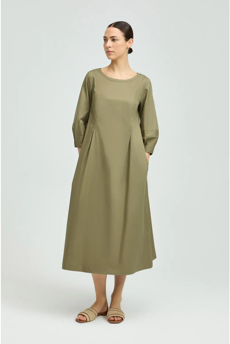 xandres Robe en coton avec détails plissés 14400-02-1150