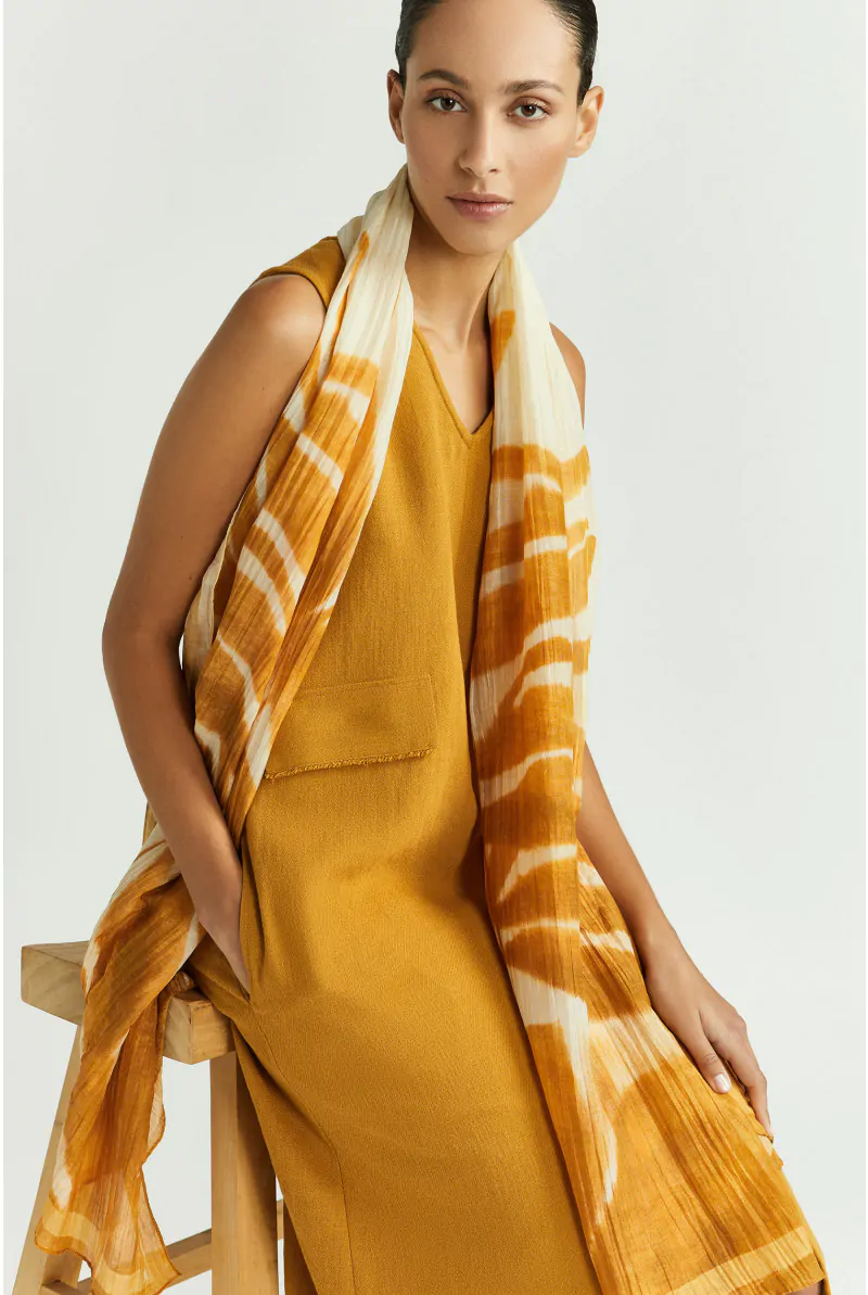 Xandres Robe En Ligne A à L’aspect Lin 14440-01-2700