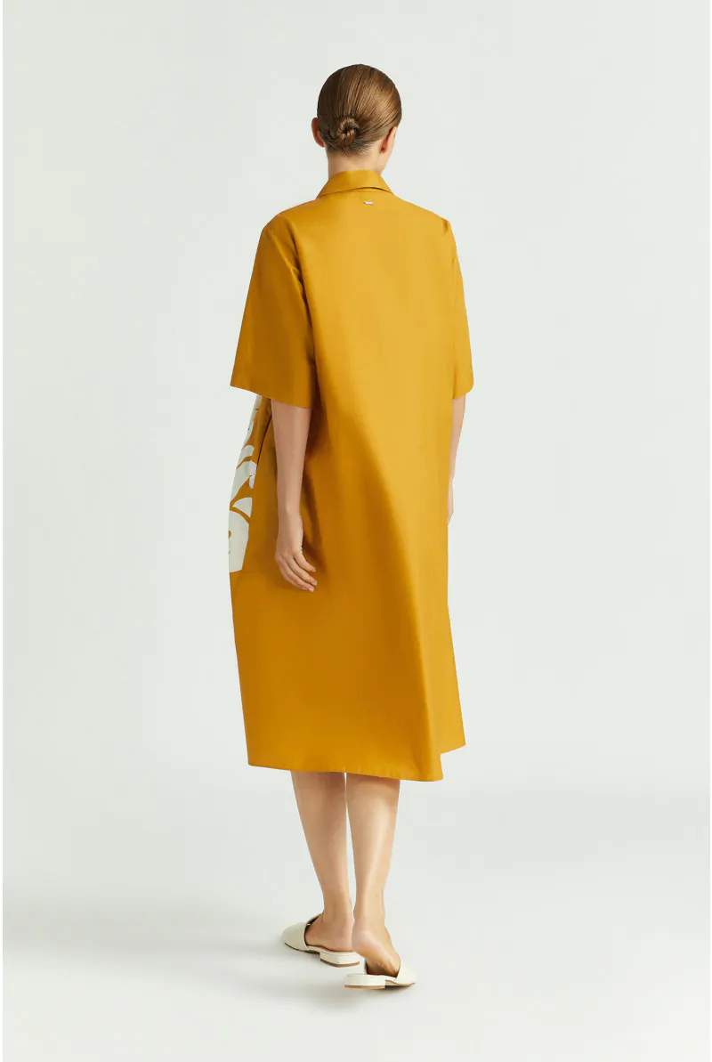 Xandres Robe En Ligne A En Coton Avec Imprimé 61287-01-2705