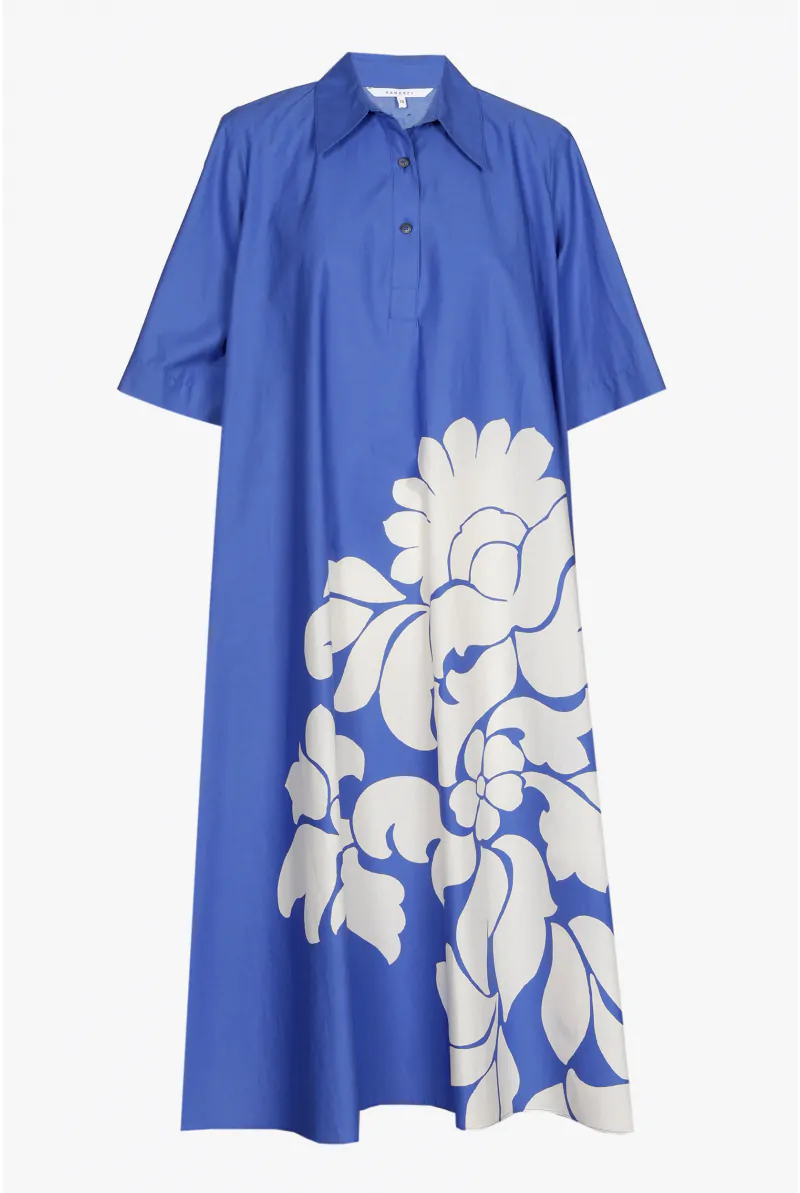 Xandres Robe En Ligne A En Coton Avec Imprimé 61287-01-5165