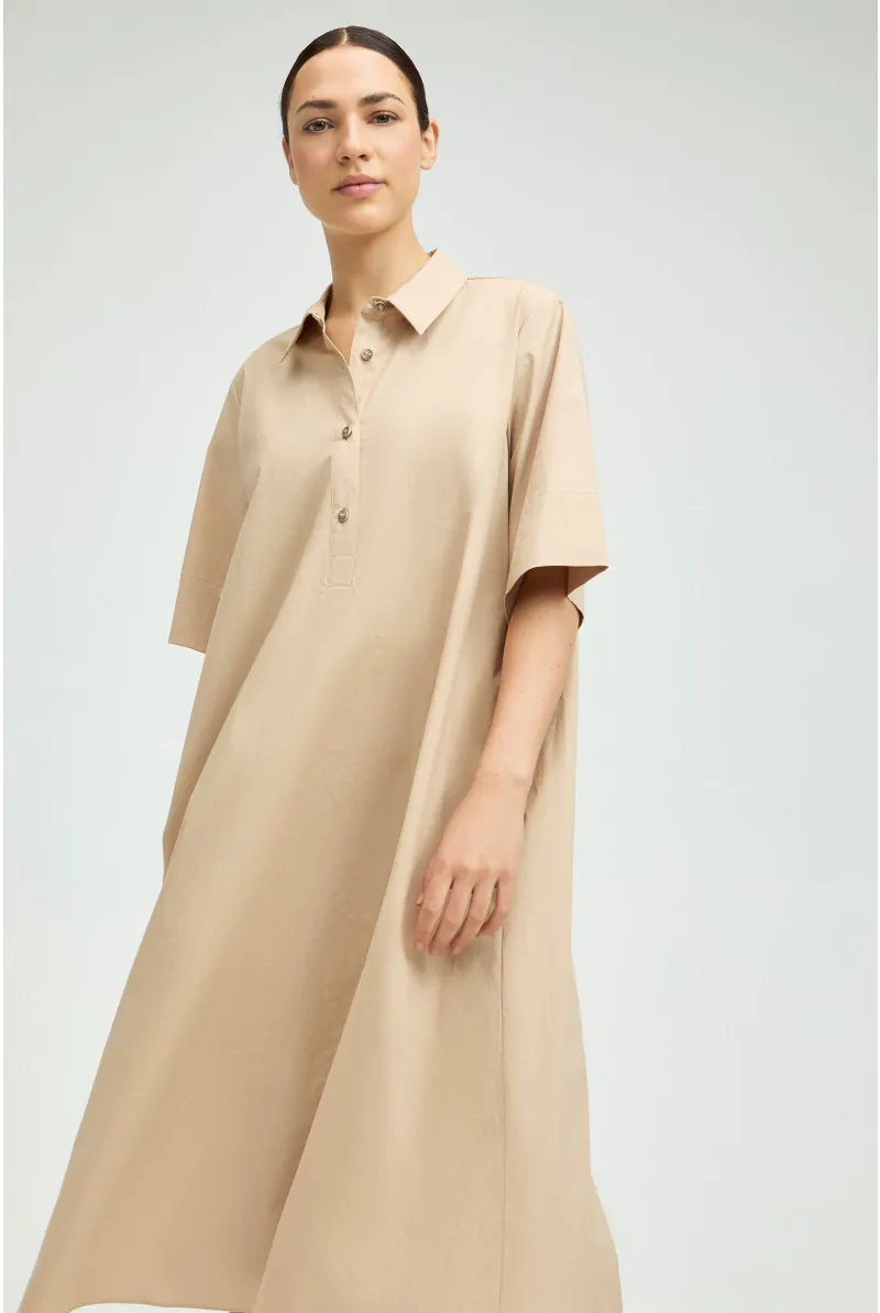 Xandres Robe En Ligne A En Coton Biologique 61287-02-8370