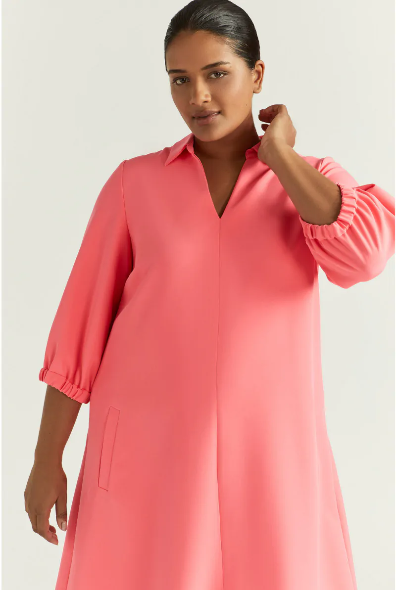 Xandres Robe En Ligne A En Tissu Sergé 82020-01-3460