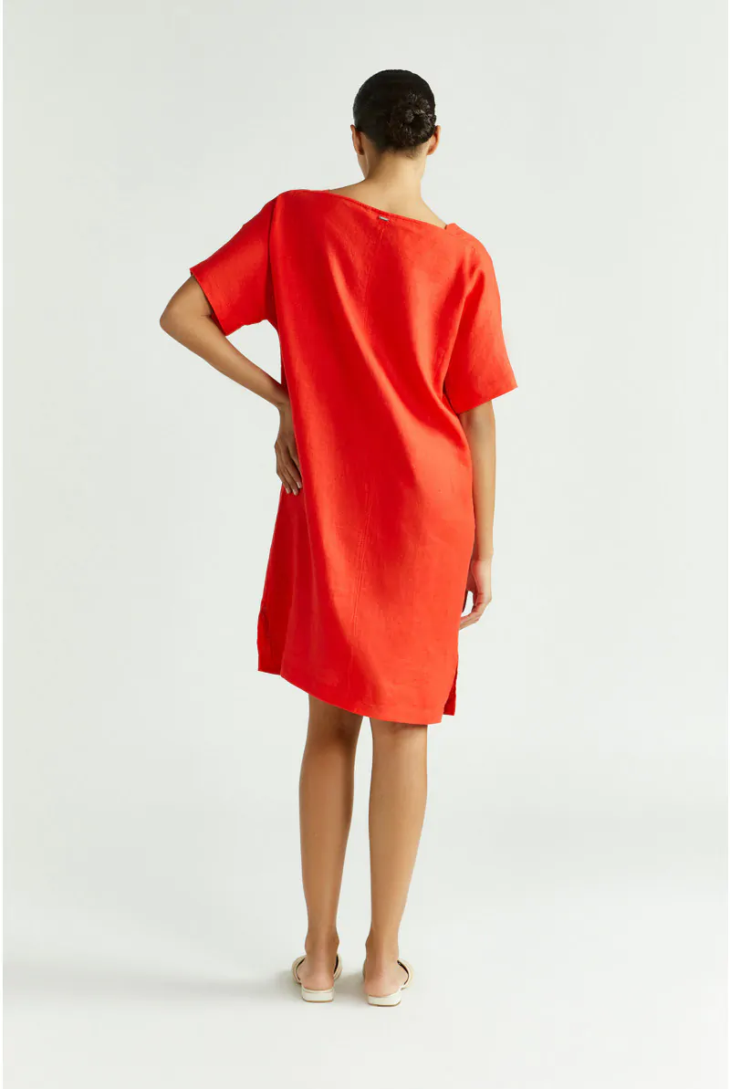 Xandres Robe En Lin Avec Poche De Poitrine 14443-01-2690
