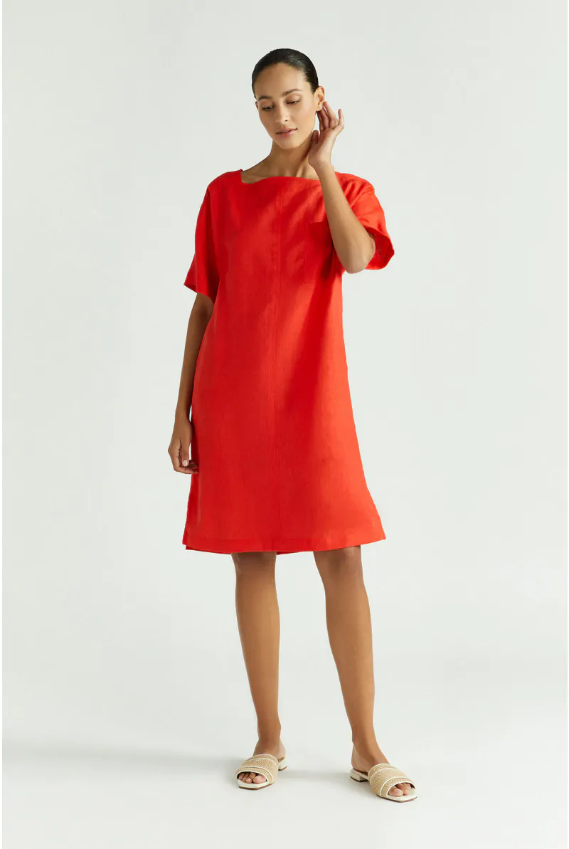 xandres Robe en lin avec poche de poitrine 14443-01-2690