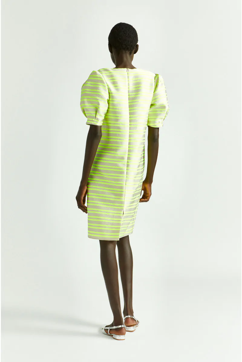Xandres Robe En Taffetas Avec Manches Ballon 14386-01-4555