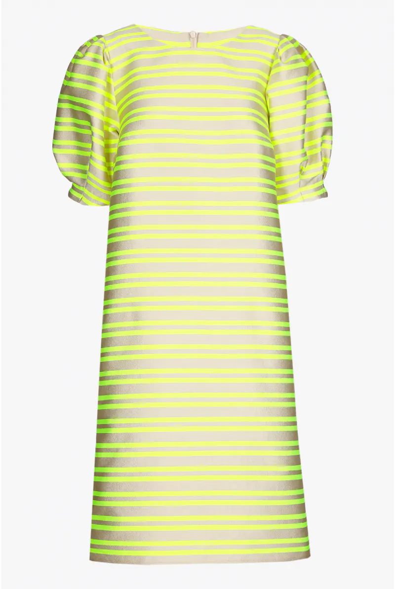 Xandres Robe En Taffetas Avec Manches Ballon 14386-01-4555