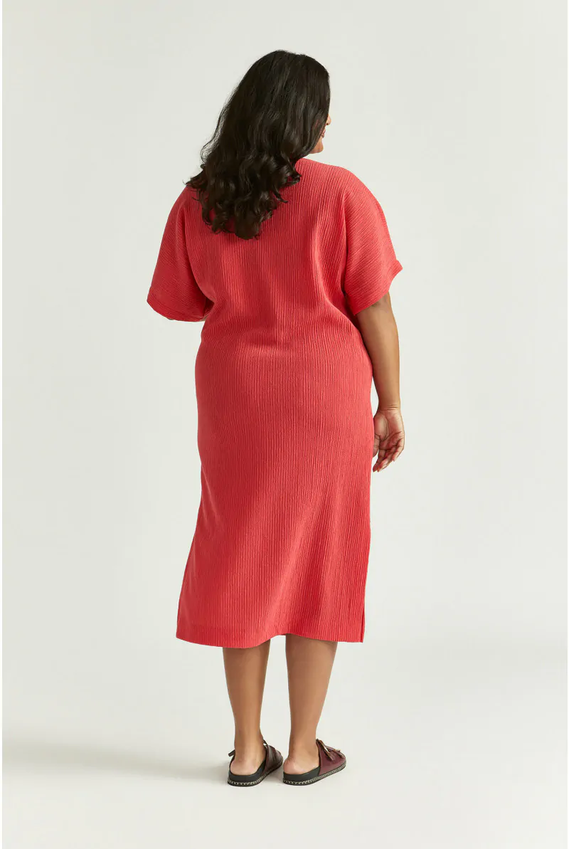 Xandres Robe Mi-longue En Tissu Fripé 83030-01-2690