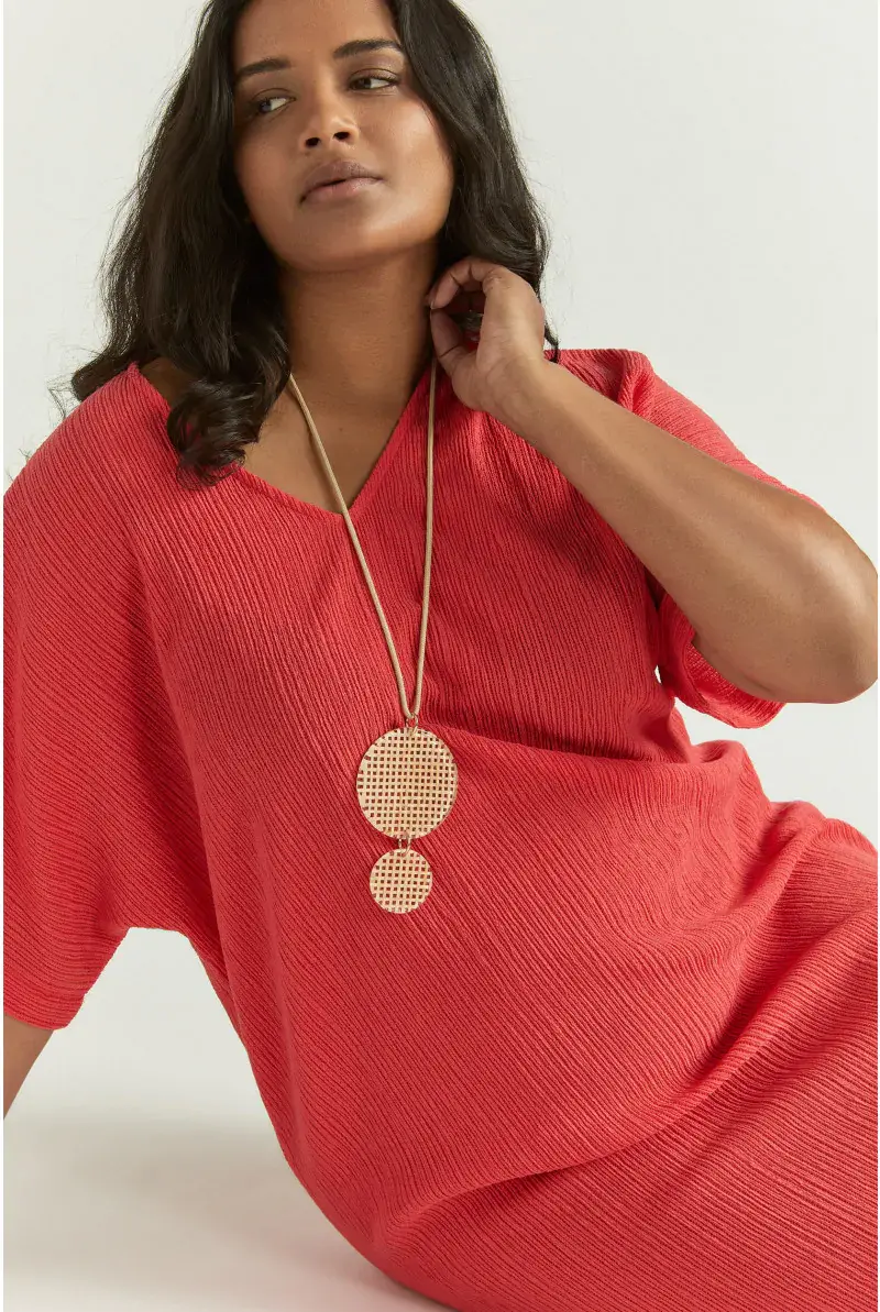 Xandres Robe Mi-longue En Tissu Fripé 83030-01-2690