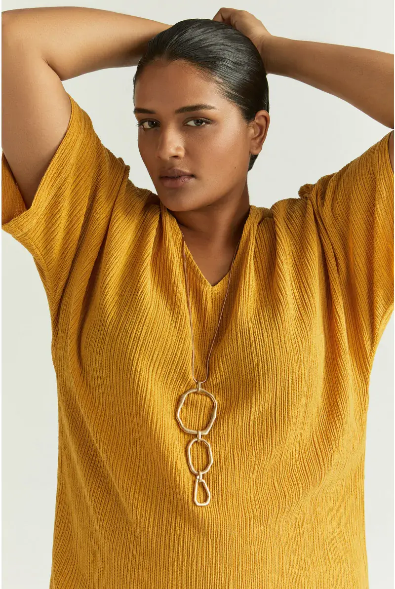 Xandres Robe Mi-longue En Tissu Fripé 83030-01-2700