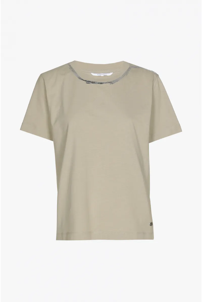 xandres T-shirt avec encolure argentée 29262-01-3490