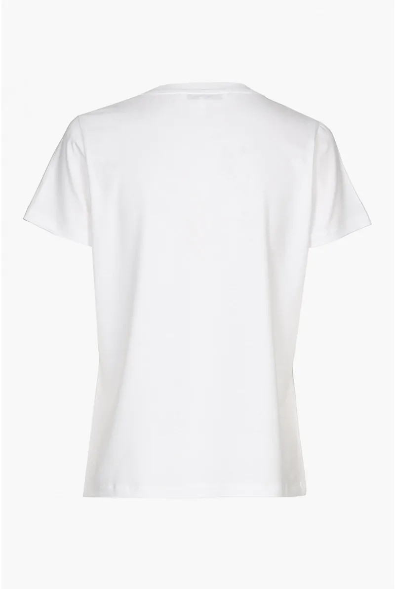 Xandres T-shirt Blanc à Manches Courtes Et Col Rond ESS073-01-0160
