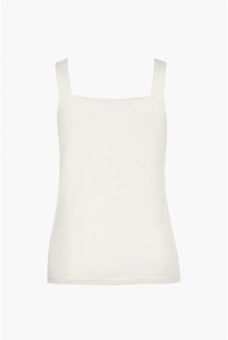Xandres Top Blanc à Larges Bretelles ESS057-01-1840