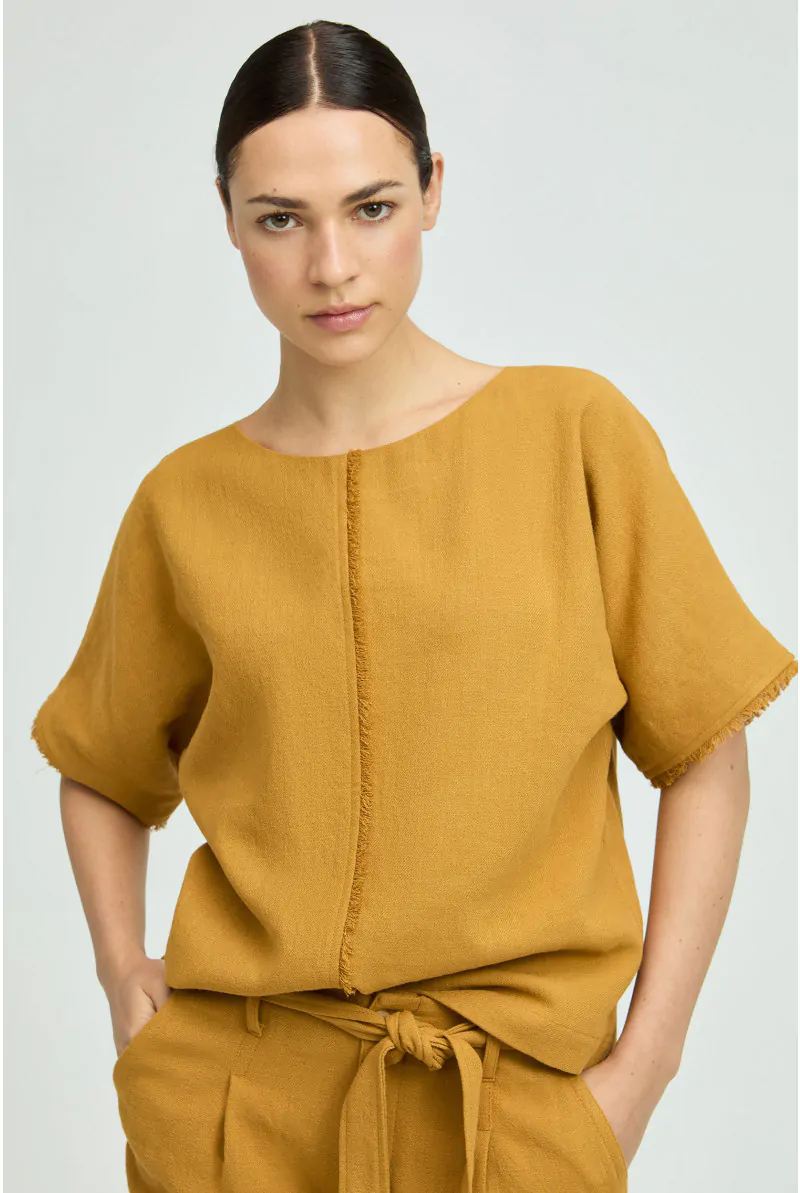 xandres Blouse à l’aspect lin 14439-01-2700