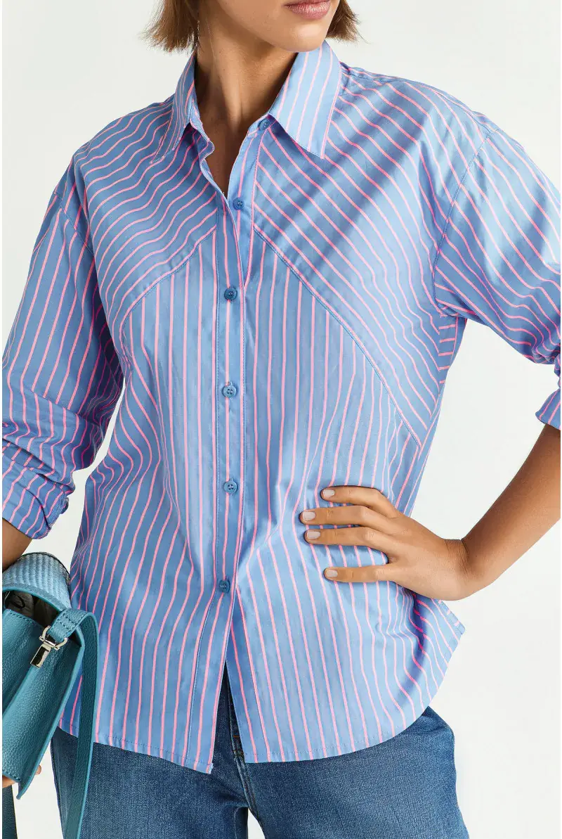 xandres Blouse à rayures fluo 14394-01-3046