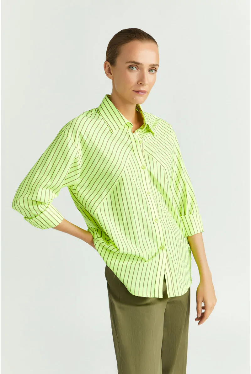 xandres Blouse à rayures fluo 14394-01-4556