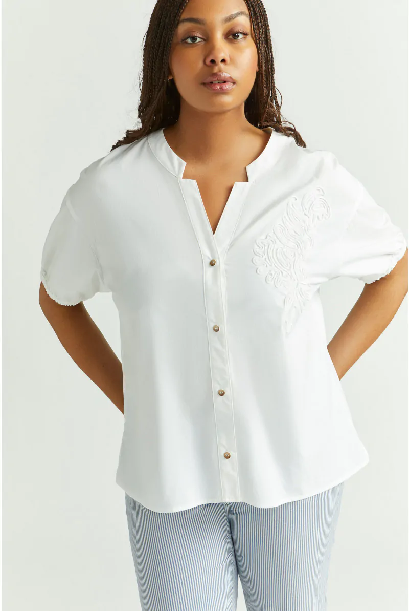 xandres Blouse brodée 14430-01-0160